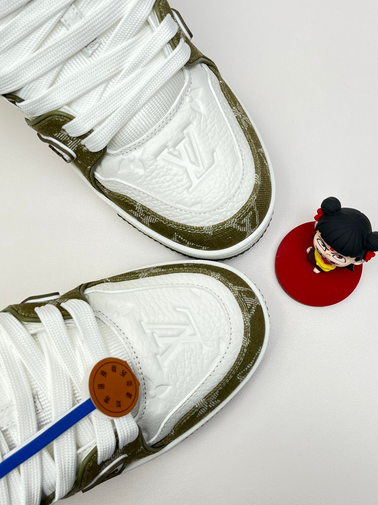 LV Trainer Sneaker, Denim Green