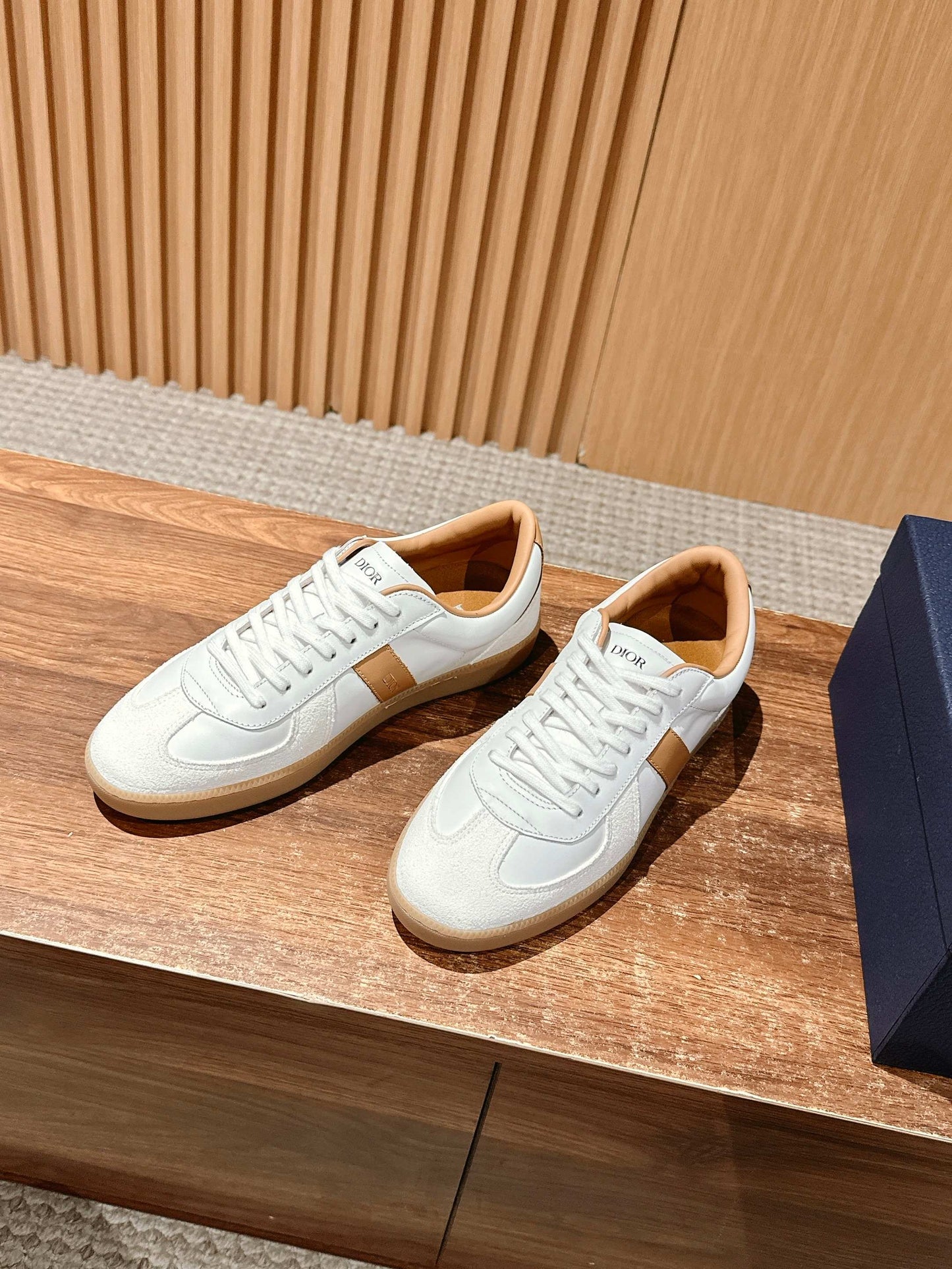 Dior B01 Matchpoint Sneaker, Cognac and White
