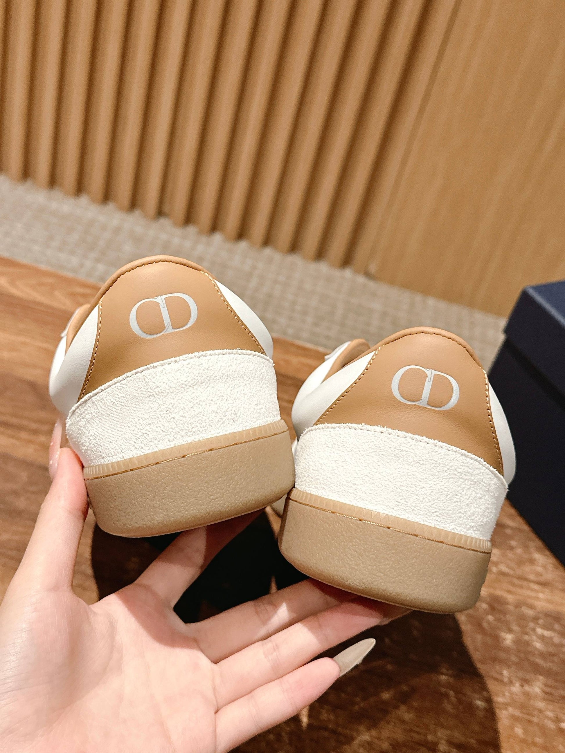Dior B01 Matchpoint Sneaker, Cognac and White