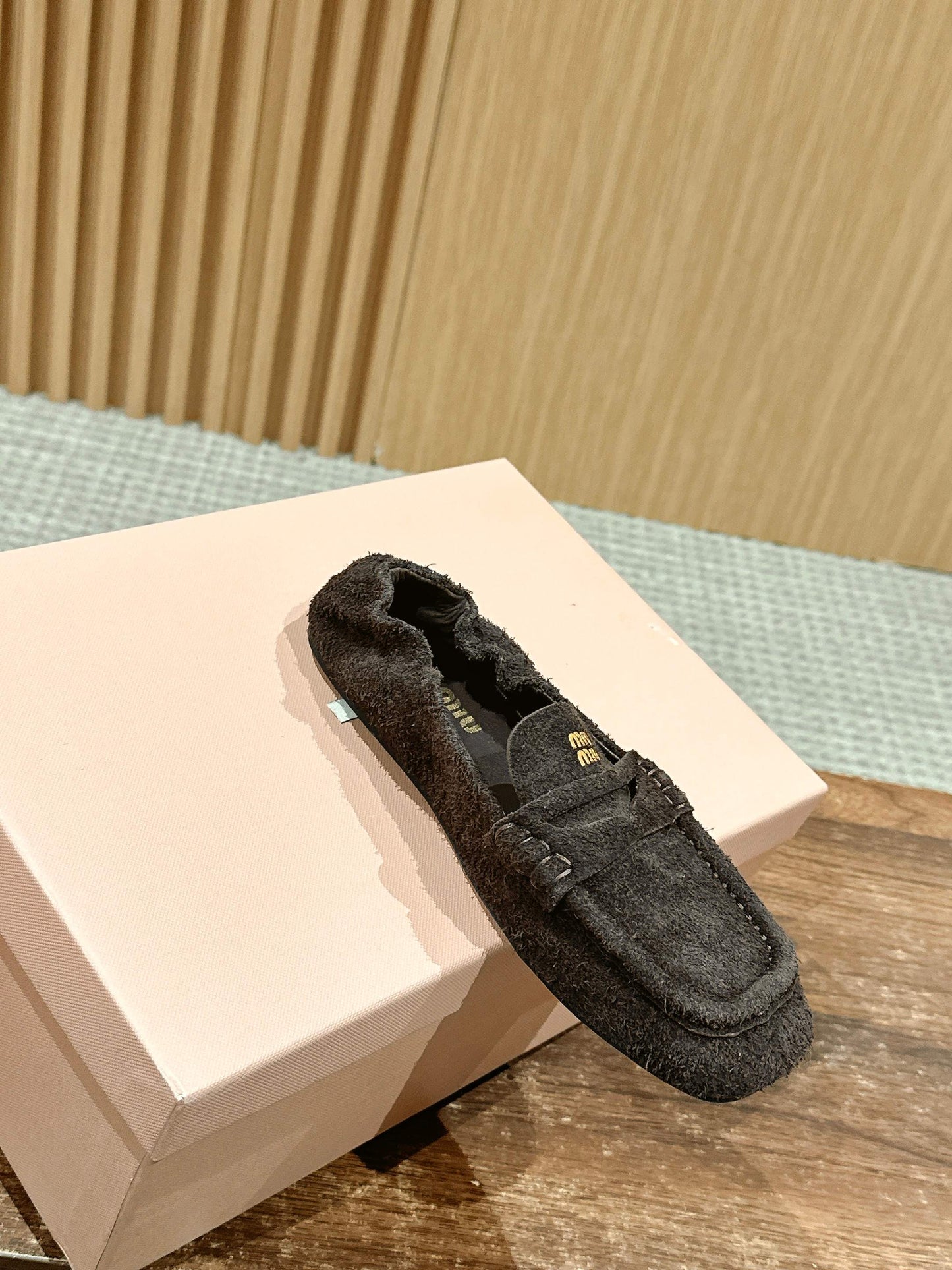 Miu Miu Suede Loafers, Brown