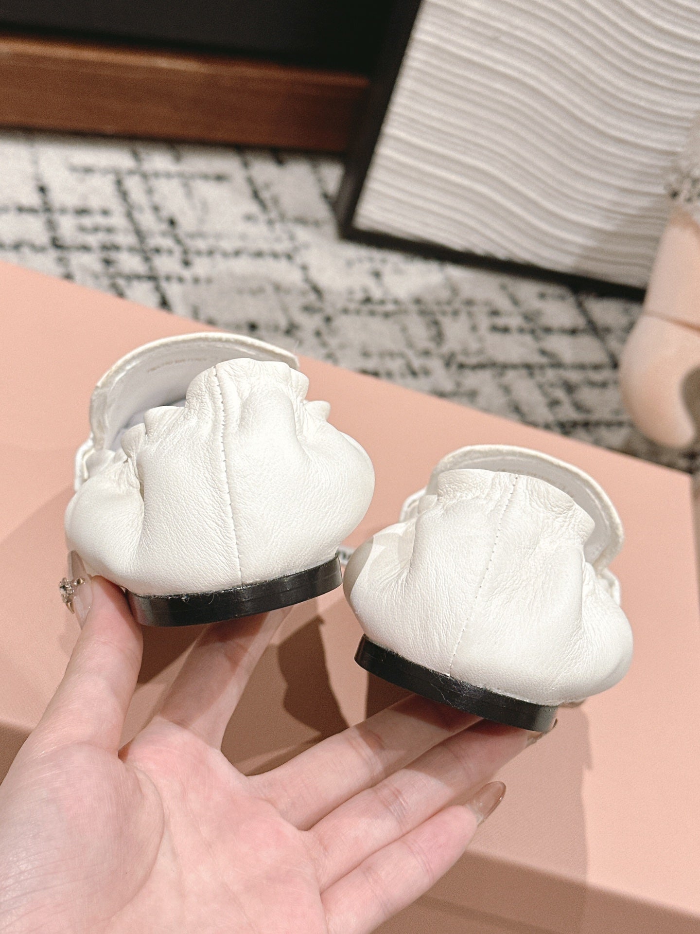 Miu Miu Embossed-logo Loafers, White