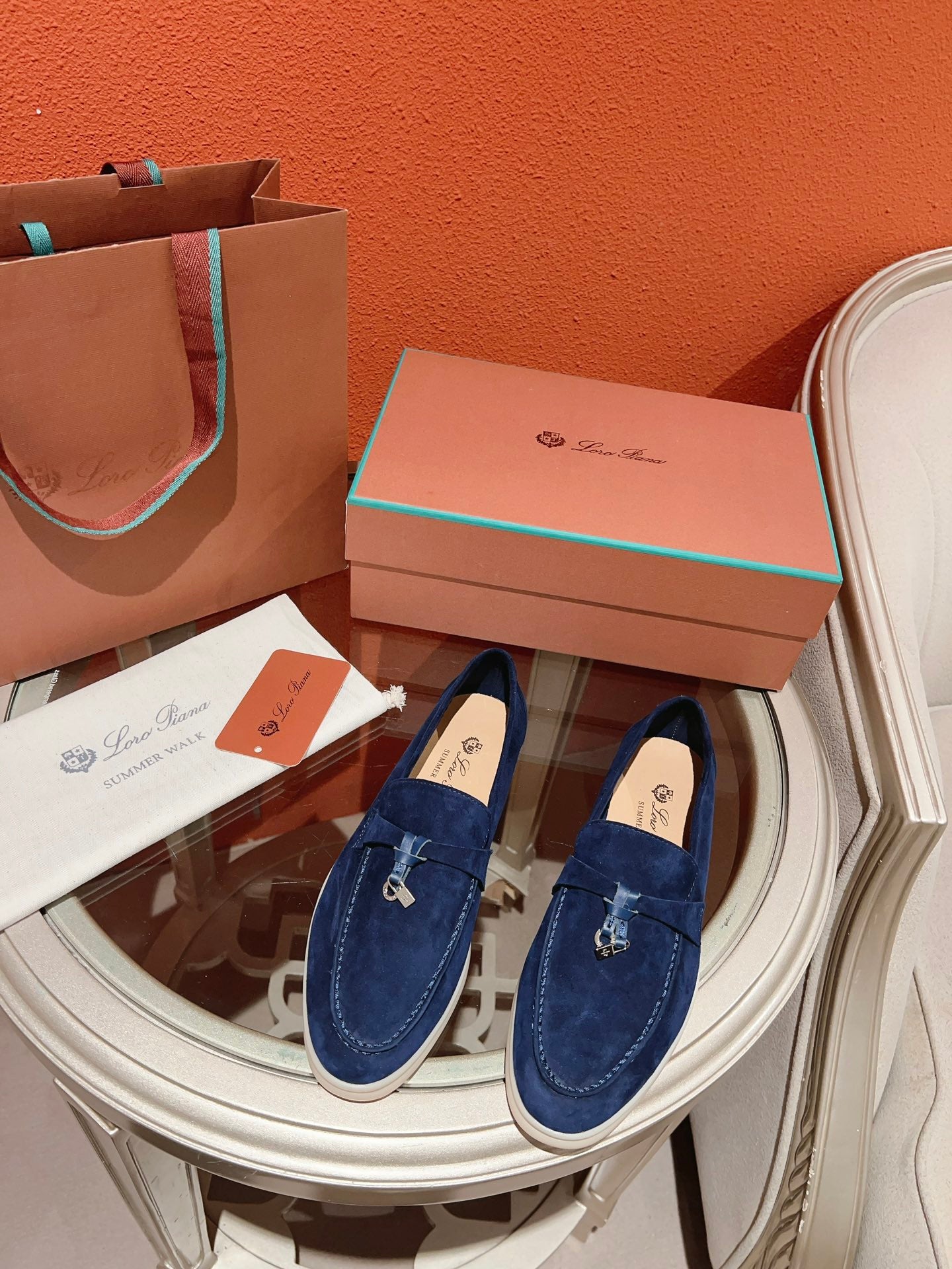 Loro Piana Summer Charms Walk Loafer, Blue