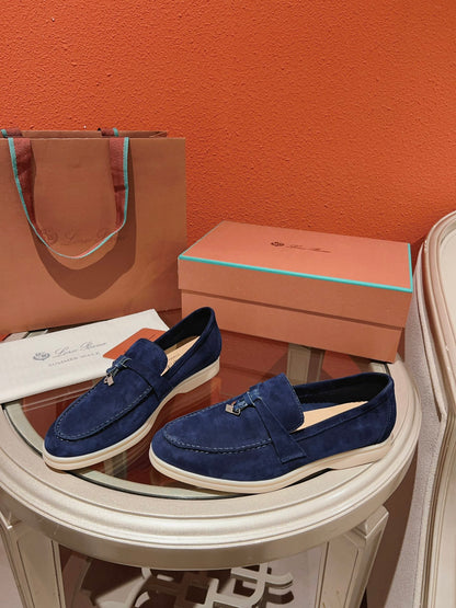 Loro Piana Summer Charms Walk Loafer, Blue