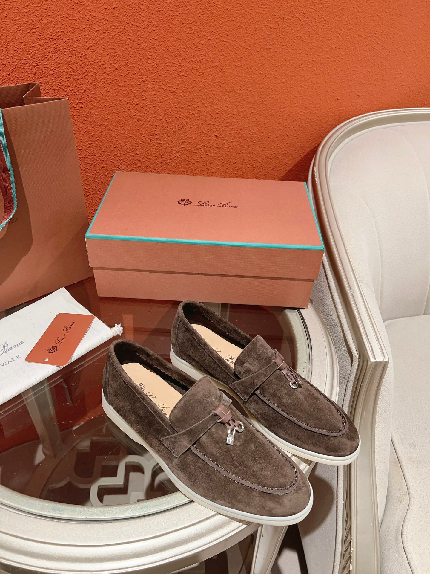 Loro Piana Summer Charms Walk Loafer, Moorland