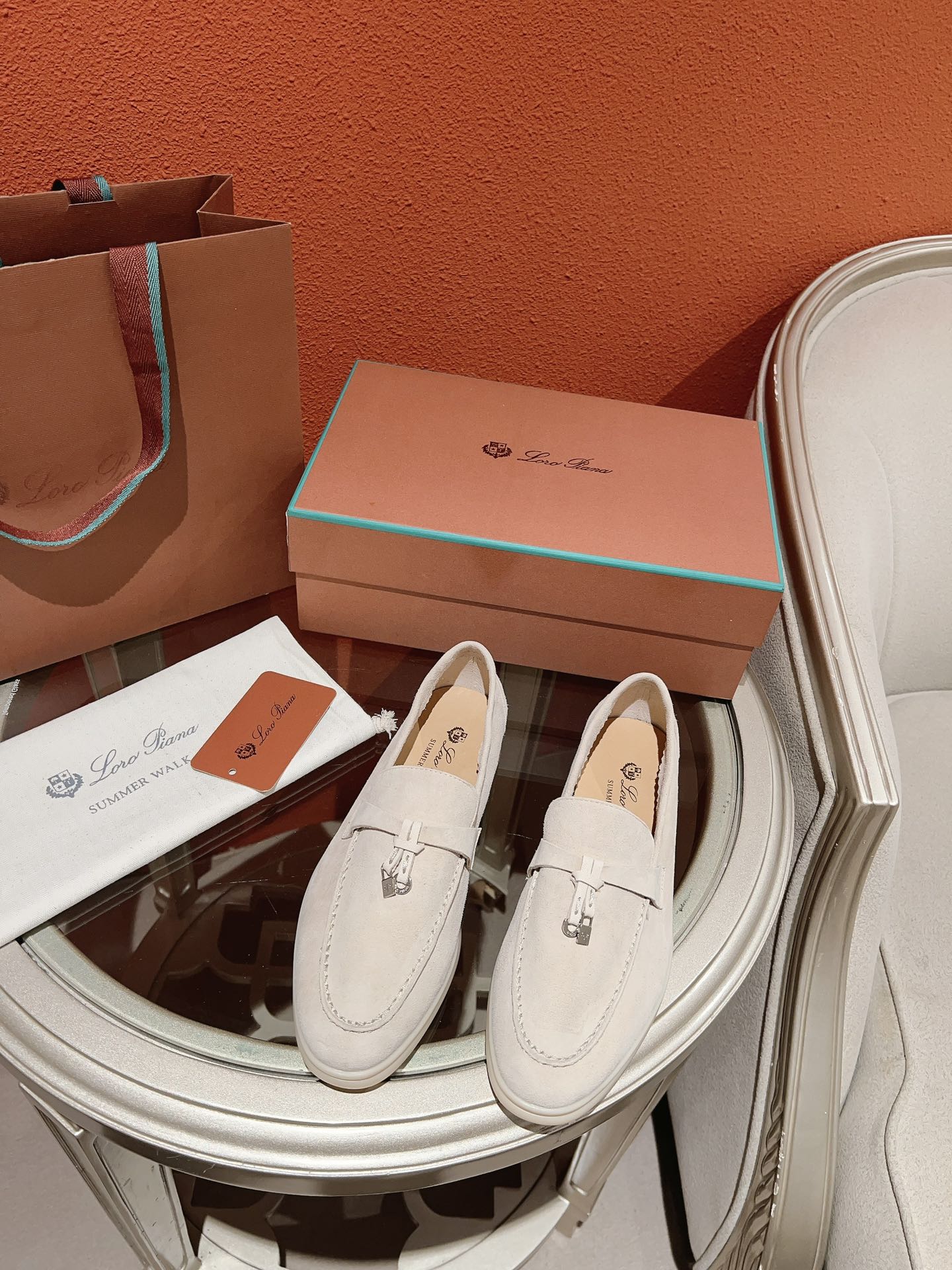 Loro Piana Summer Charms Walk Loafer, Pearl