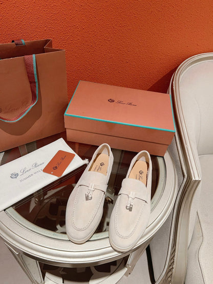 Loro Piana Summer Charms Walk Loafer, Pearl