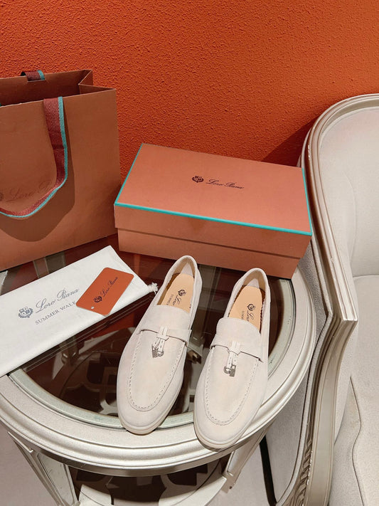 Loro Piana Summer Charms Walk Loafer, Pearl