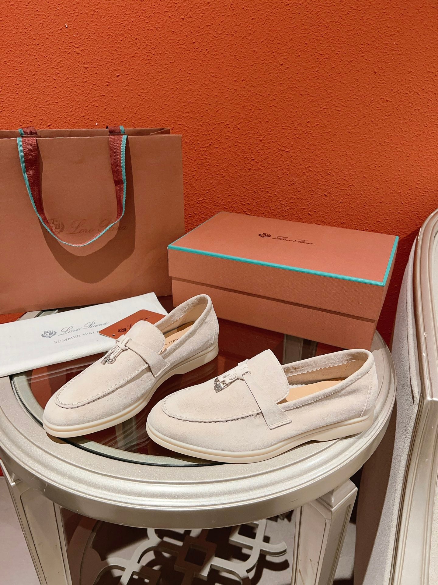 Loro Piana Summer Charms Walk Loafer, Pearl