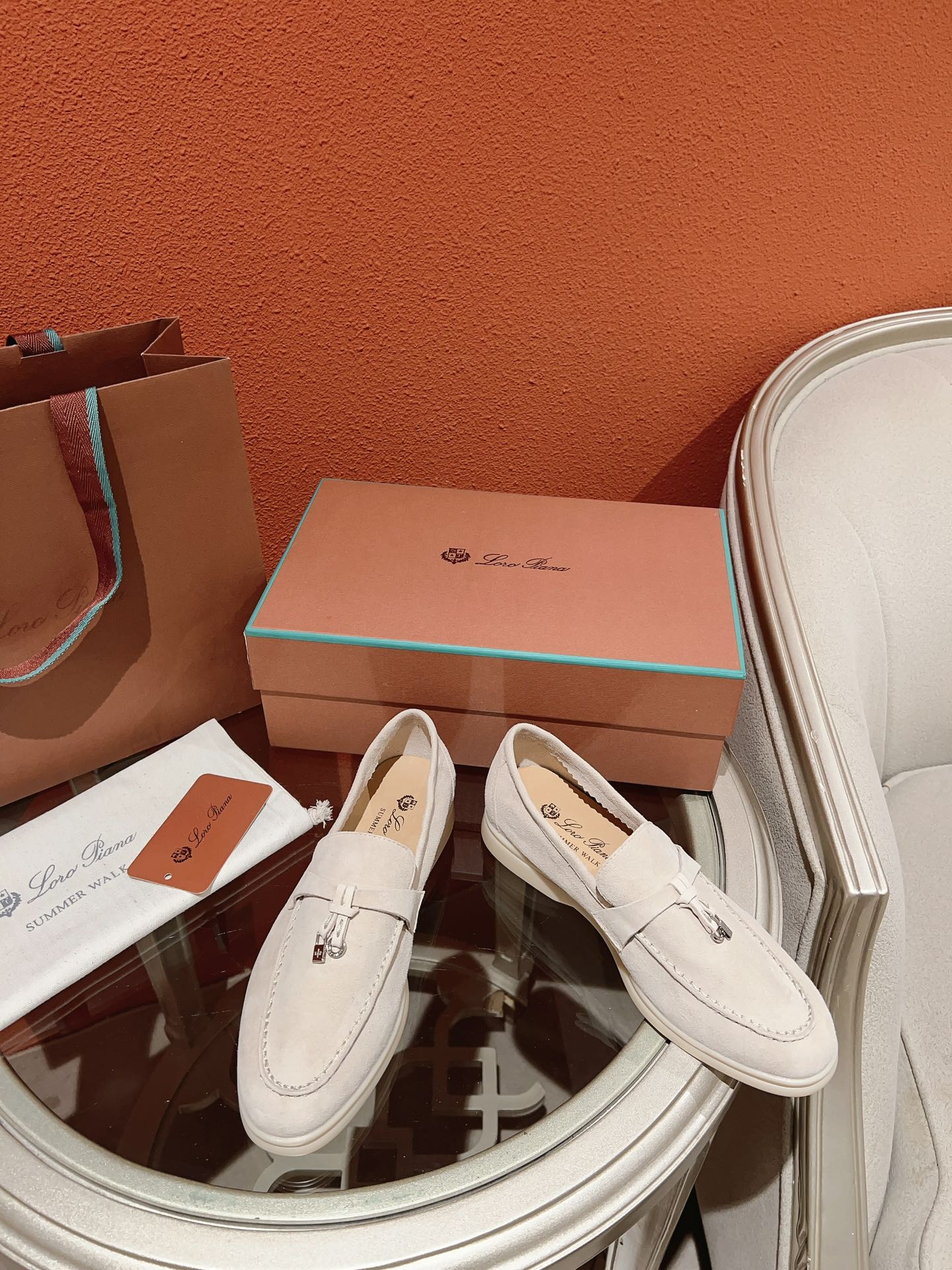 Loro Piana Summer Charms Walk Loafer, Pearl