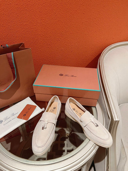 Loro Piana Summer Charms Walk Loafer, Pearl