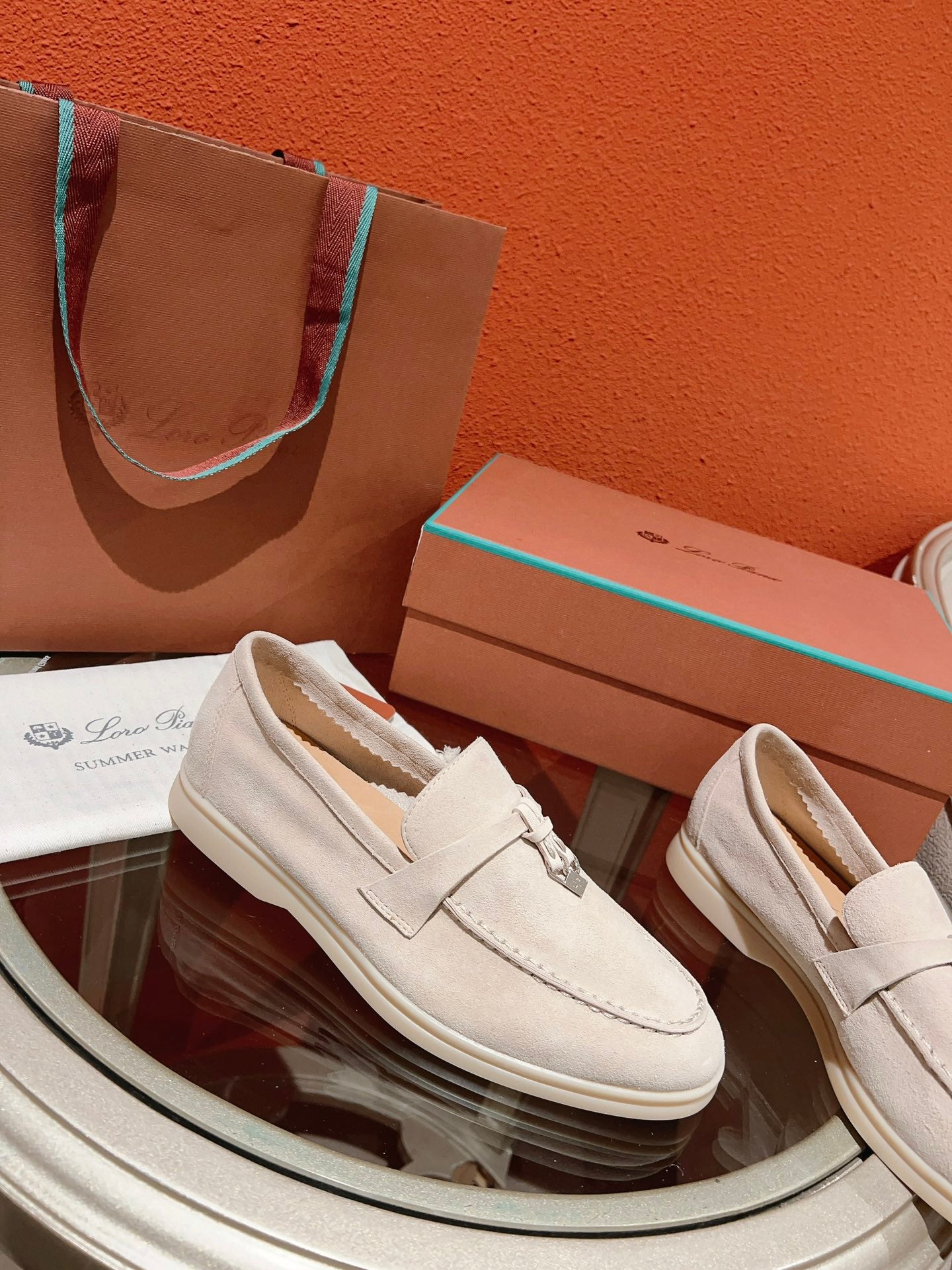 Loro Piana Summer Charms Walk Loafer, Pearl