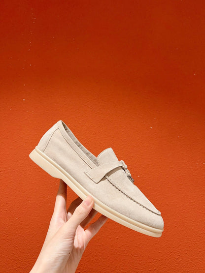 Loro Piana Summer Charms Walk Loafer, Pearl