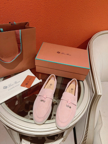 Loro Piana Summer Charms Walk Loafer, Pink