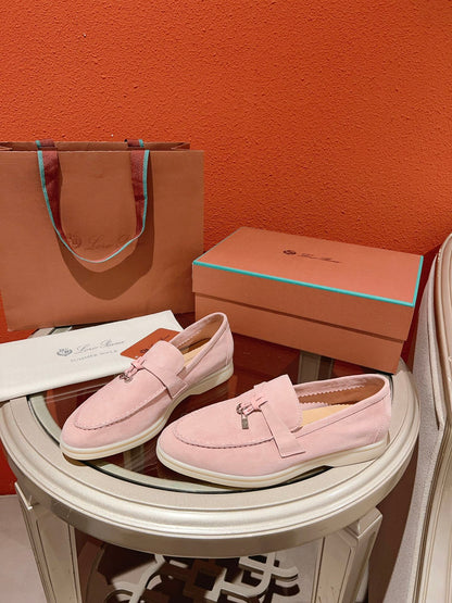 Loro Piana Summer Charms Walk Loafer, Pink