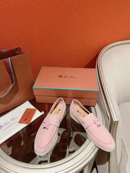 Loro Piana Summer Charms Walk Loafer, Pink