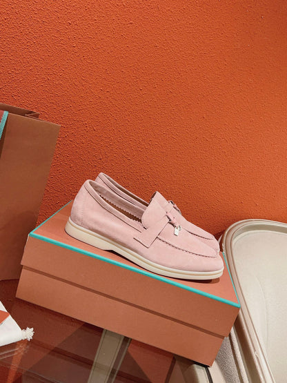 Loro Piana Summer Charms Walk Loafer, Pink