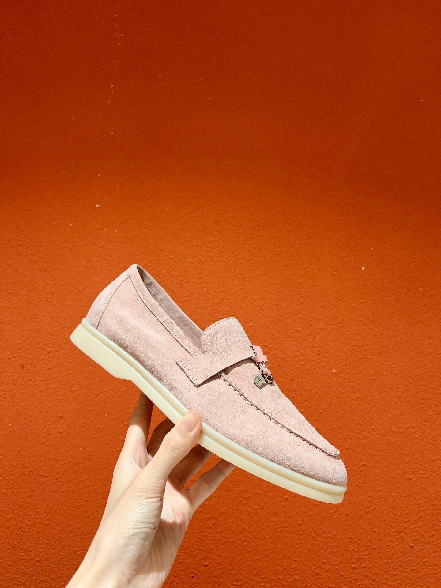 Loro Piana Summer Charms Walk Loafer, Pink