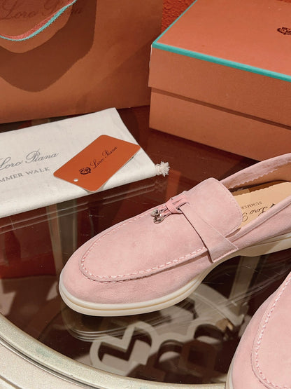 Loro Piana Summer Charms Walk Loafer, Pink