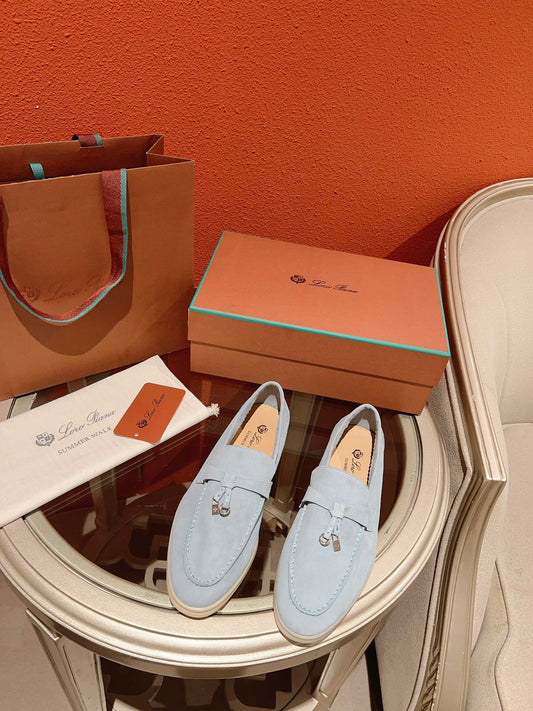 Loro Piana Summer Charms Walk Loafer, Azure Sapphire