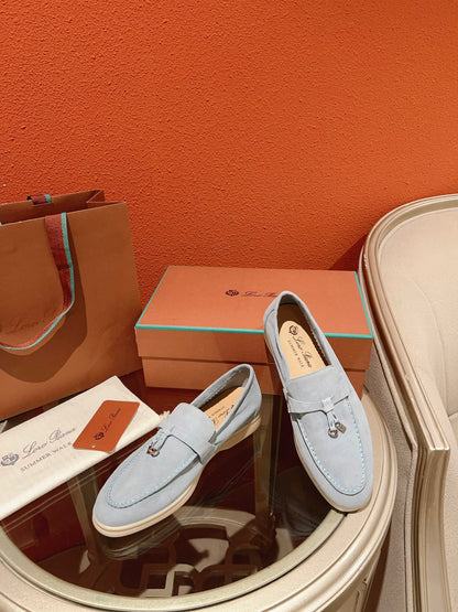 Loro Piana Summer Charms Walk Loafer, Azure Sapphire