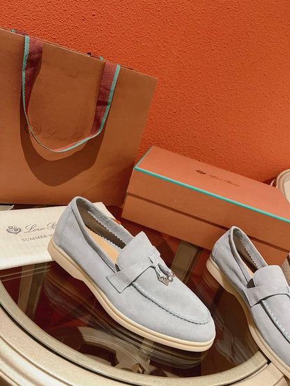 Loro Piana Summer Charms Walk Loafer, Azure Sapphire