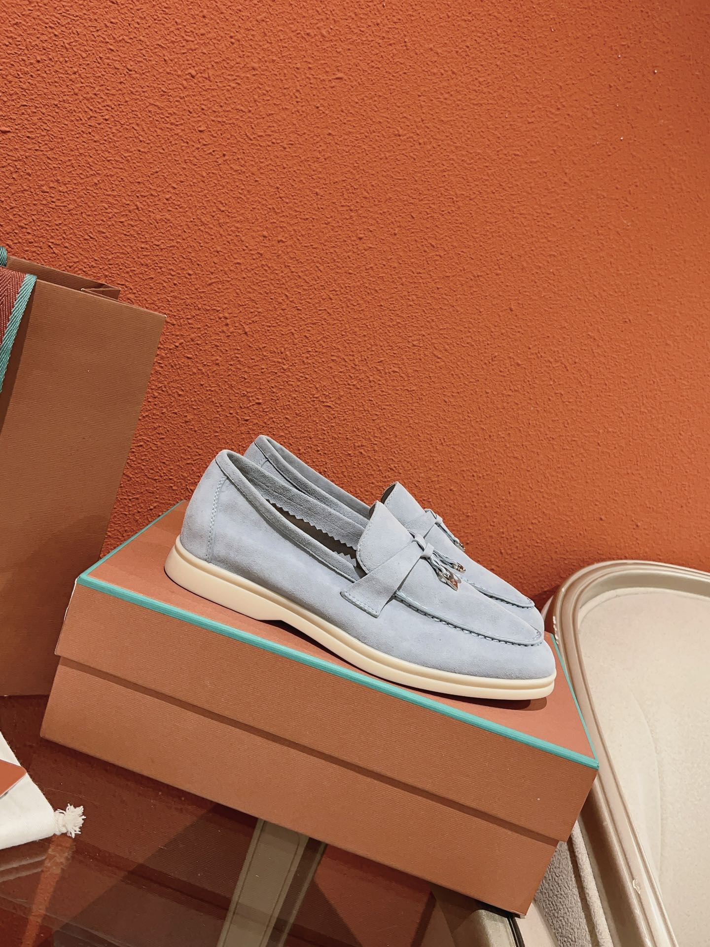 Loro Piana Summer Charms Walk Loafer, Azure Sapphire