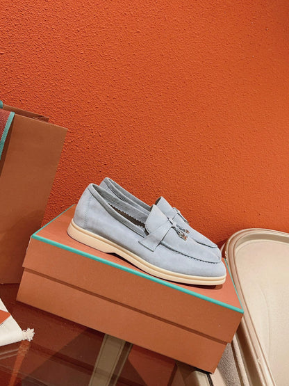 Loro Piana Summer Charms Walk Loafer, Azure Sapphire