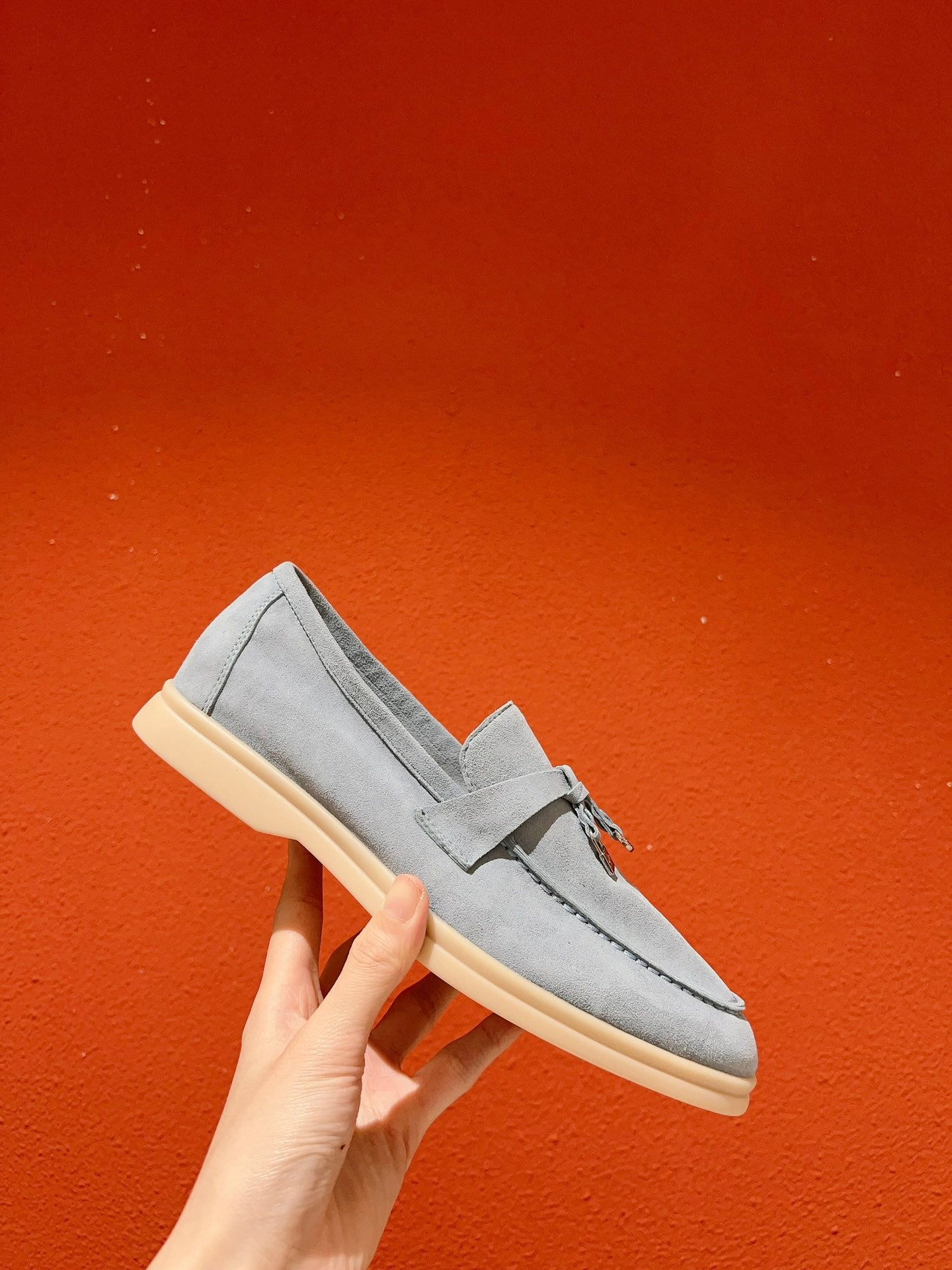 Loro Piana Summer Charms Walk Loafer, Azure Sapphire