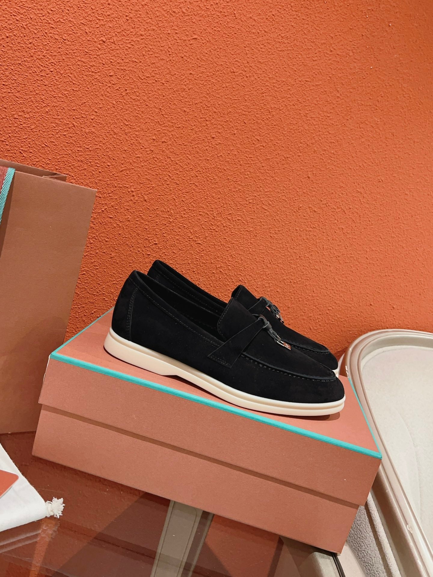 Loro Piana Summer Charms Walk Loafer, Black