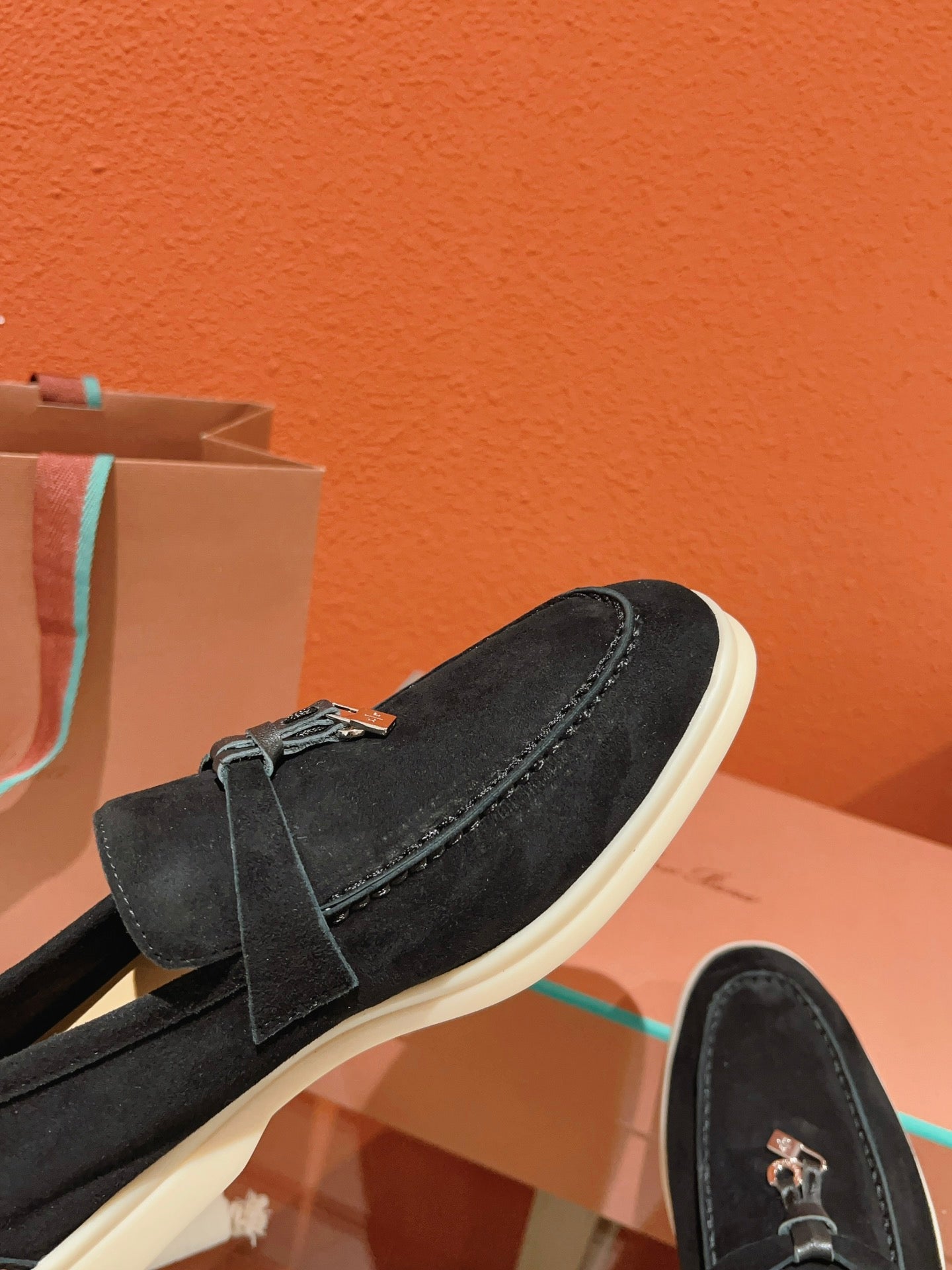 Loro Piana Summer Charms Walk Loafer, Black