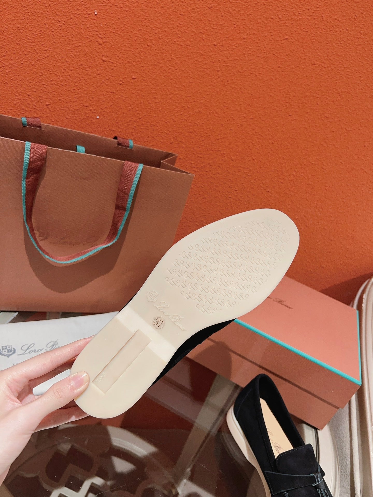 Loro Piana Summer Charms Walk Loafer, Black