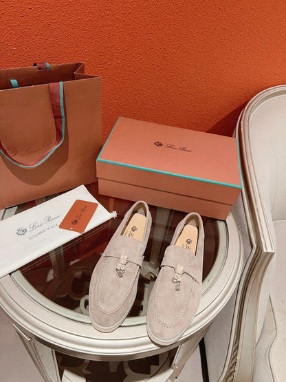 Loro Piana Summer Charms Walk Loafer, Ivory Champagne