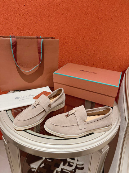 Loro Piana Summer Charms Walk Loafer, Ivory Champagne