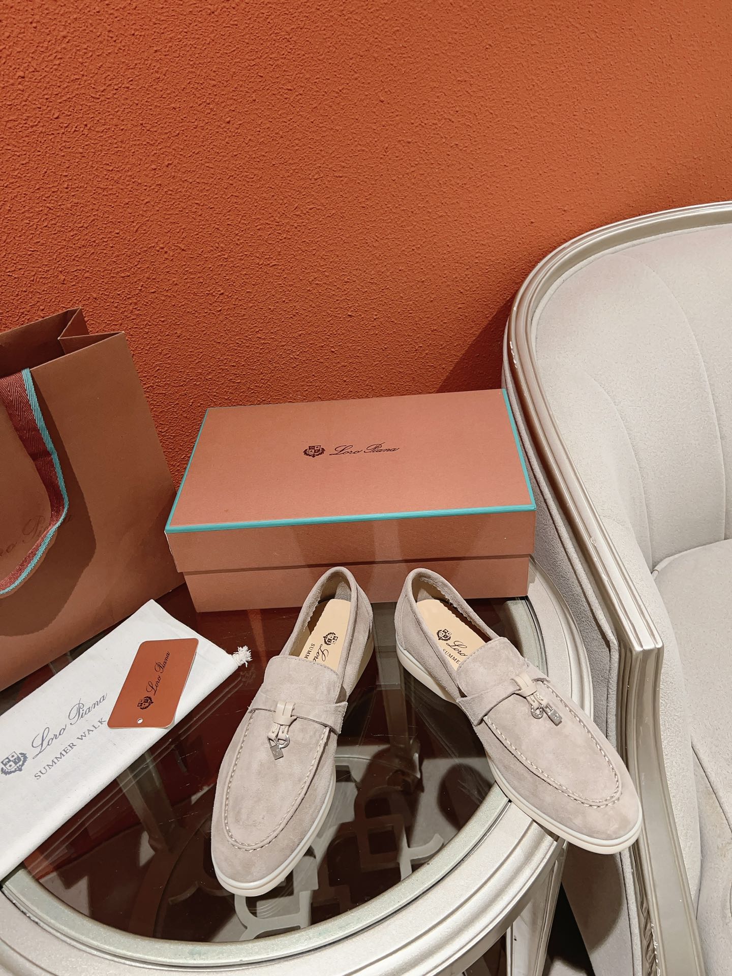 Loro Piana Summer Charms Walk Loafer, Ivory Champagne