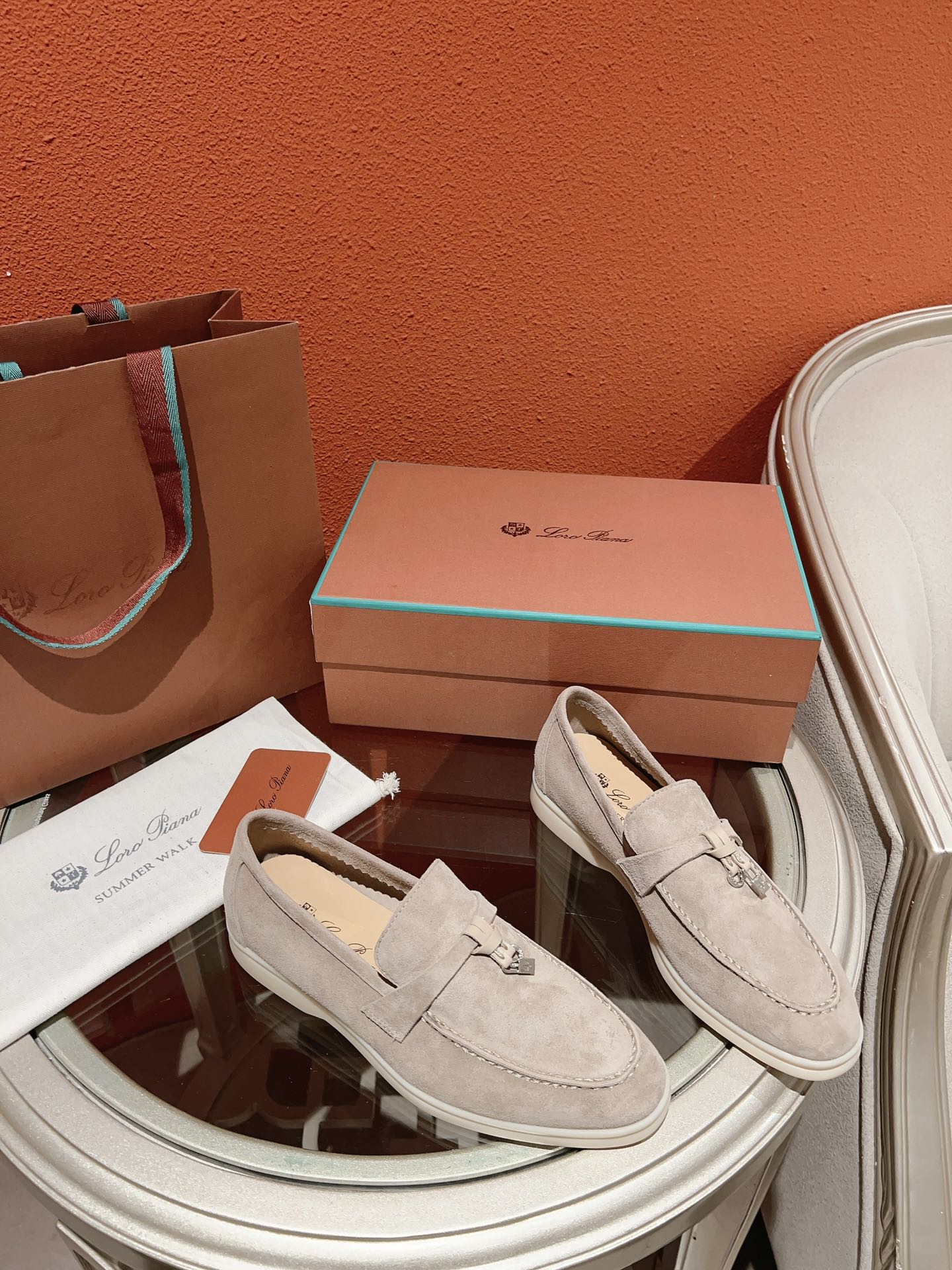 Loro Piana Summer Charms Walk Loafer, Ivory Champagne