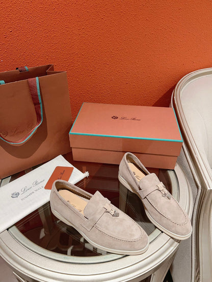 Loro Piana Summer Charms Walk Loafer, Ivory Champagne