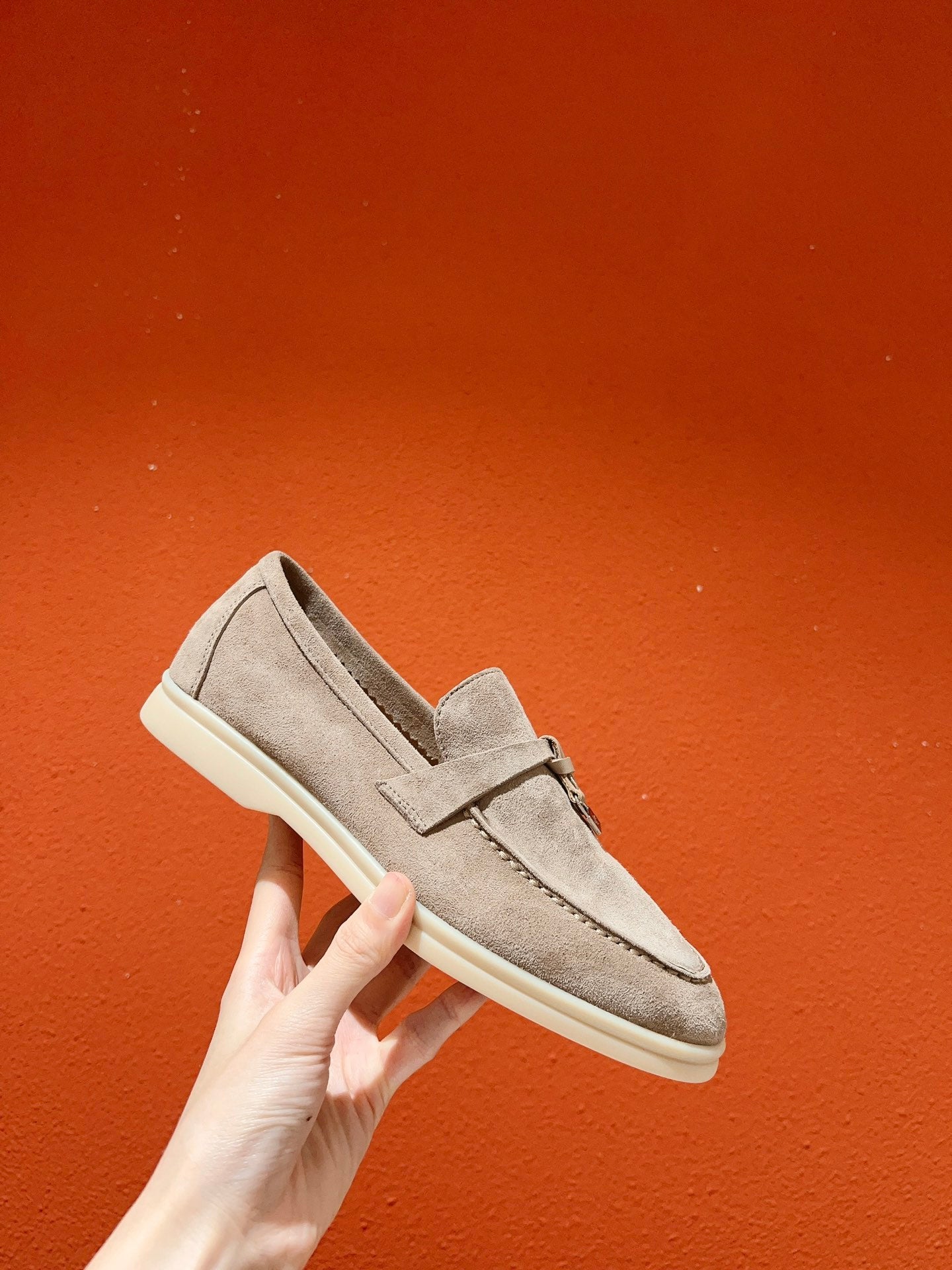 Loro Piana Summer Charms Walk Loafer, Ivory Champagne