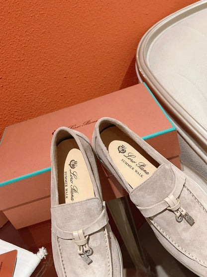 Loro Piana Summer Charms Walk Loafer, Ivory Champagne