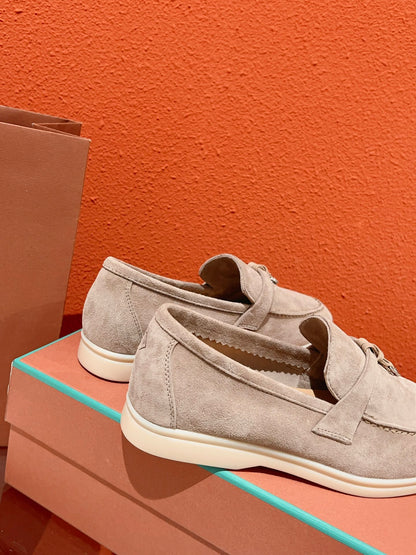 Loro Piana Summer Charms Walk Loafer, Ivory Champagne