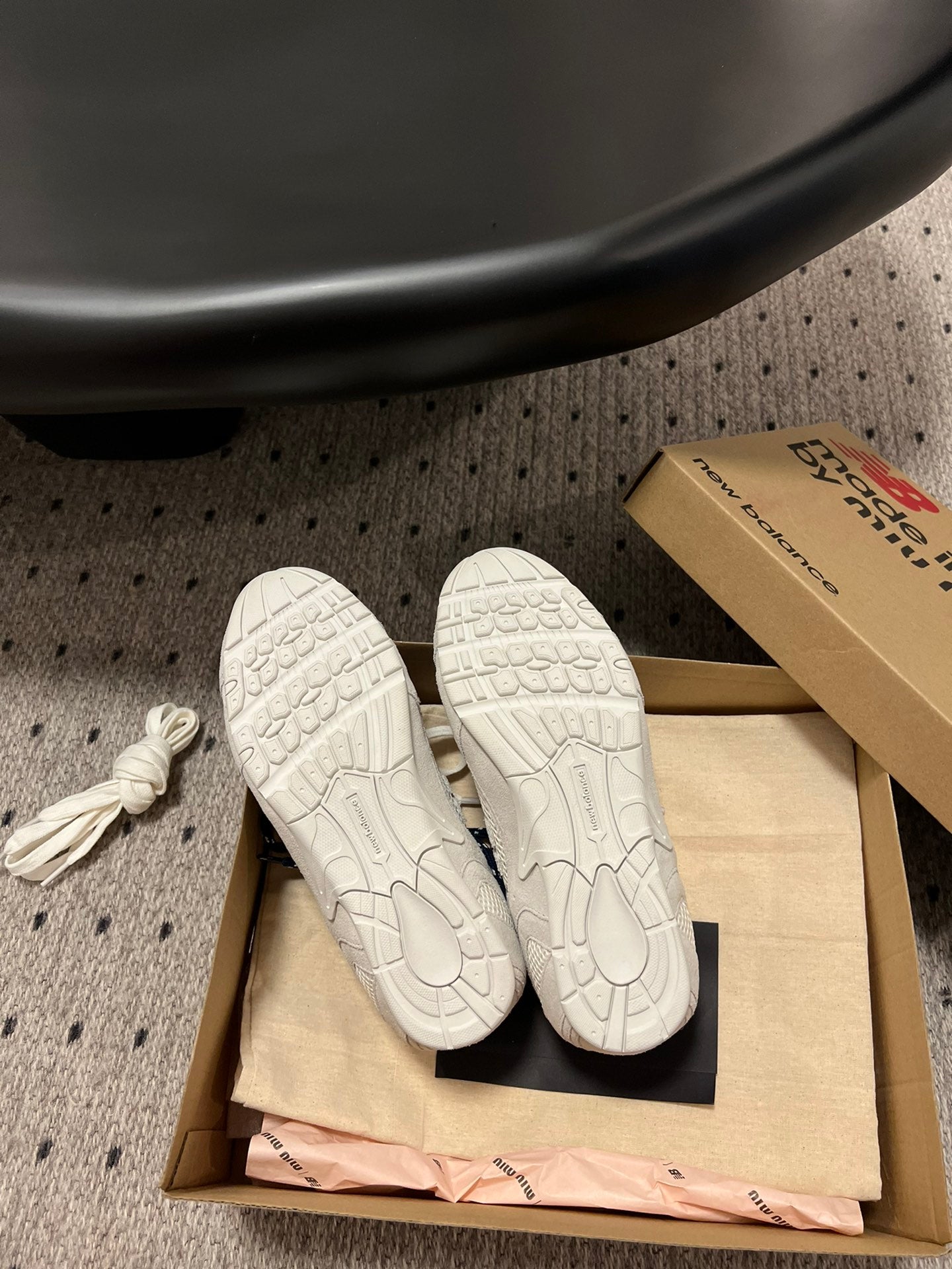 New Balance X Miu Miu 530 SL Suede and mesh Sneakers, White