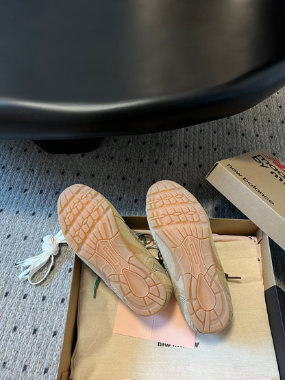 New Balance X Miu Miu 530 SL Suede and mesh Sneakers, Ecru