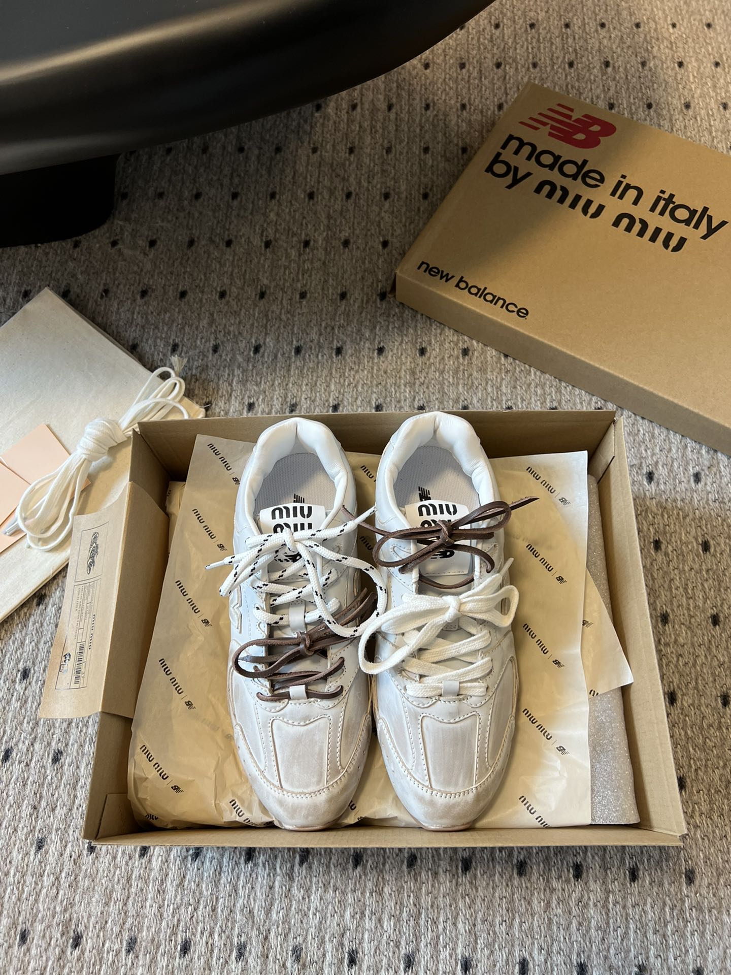 New Balance X Miu Miu 530 SL leather Sneakers, White