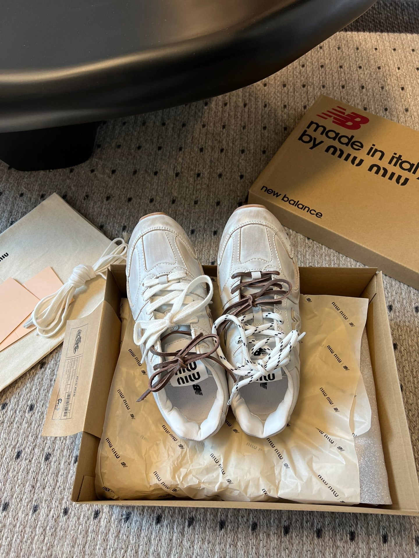 New Balance X Miu Miu 530 SL leather Sneakers, White