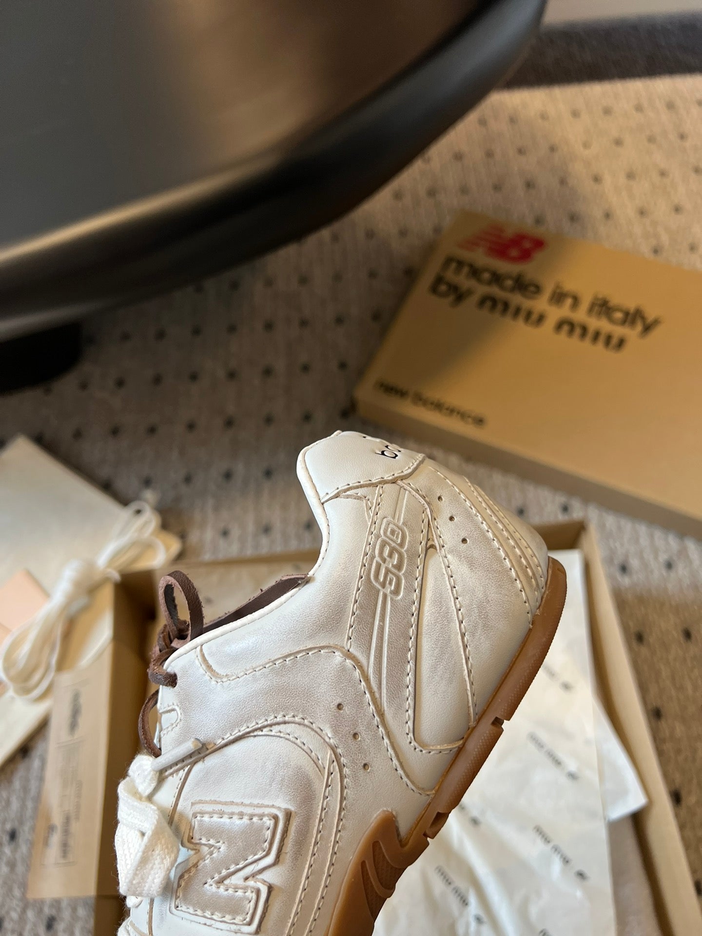 New Balance X Miu Miu 530 SL leather Sneakers, White