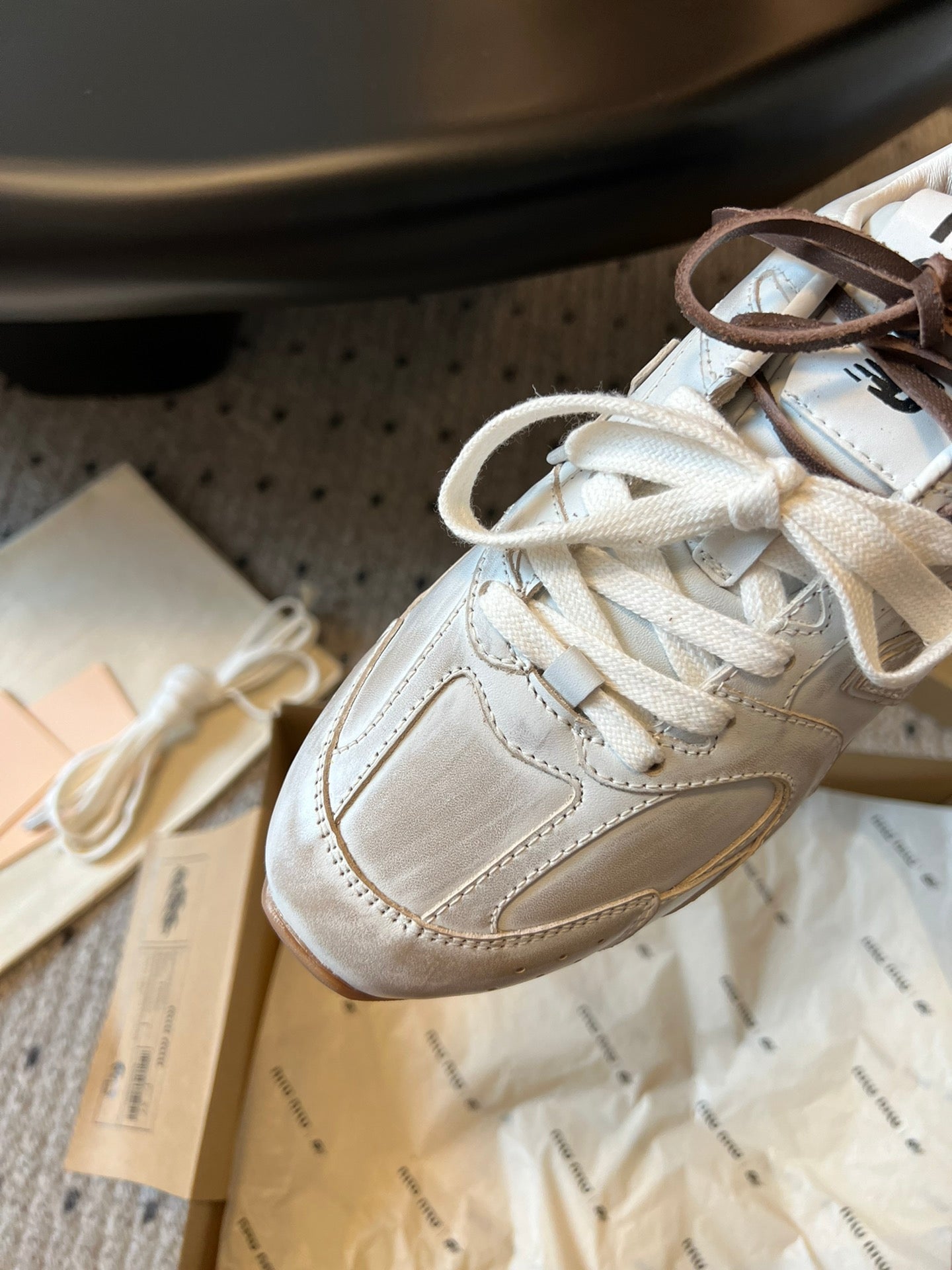 New Balance X Miu Miu 530 SL leather Sneakers, White