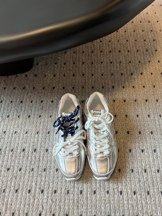 New Balance X Miu Miu 530 SL leather Sneakers, Silver