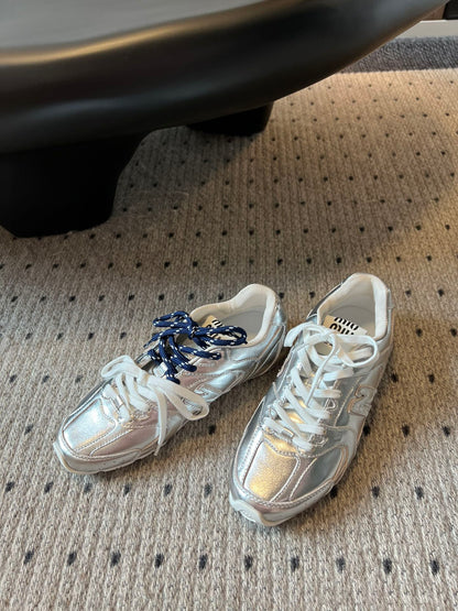 New Balance X Miu Miu 530 SL leather Sneakers, Silver