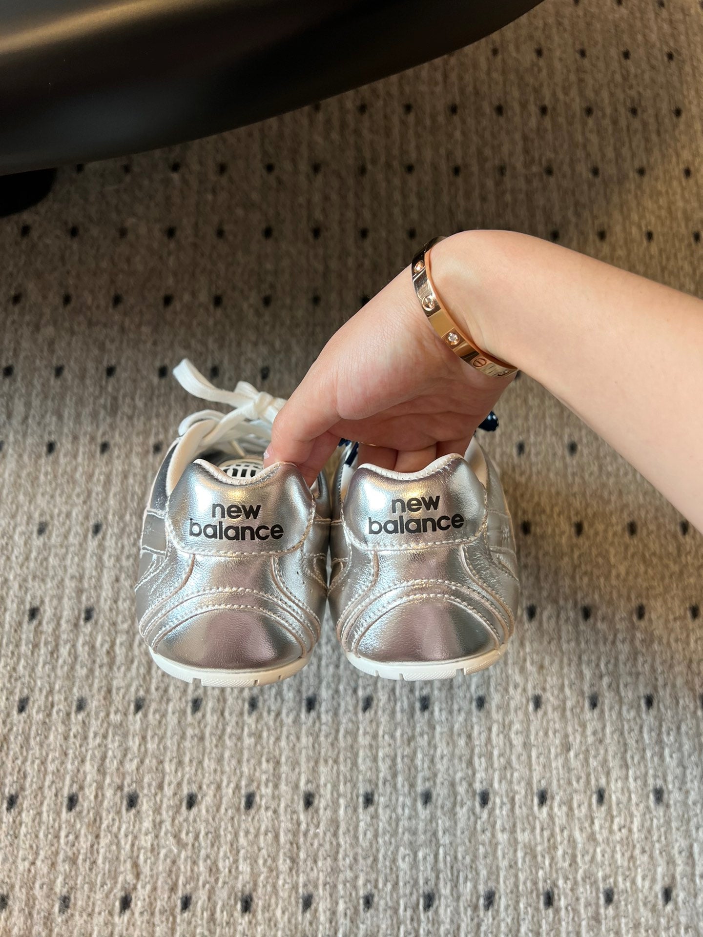 New Balance X Miu Miu 530 SL leather Sneakers, Silver