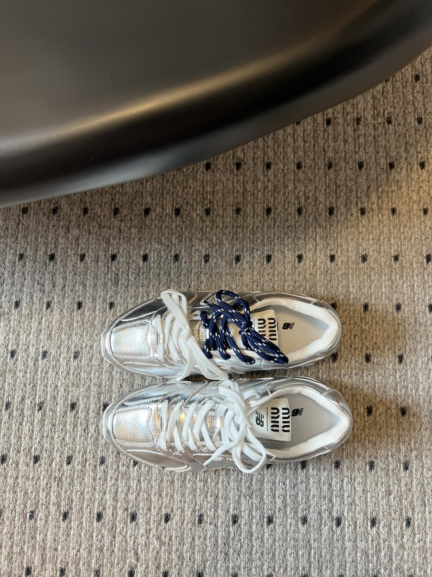 New Balance X Miu Miu 530 SL leather Sneakers, Silver