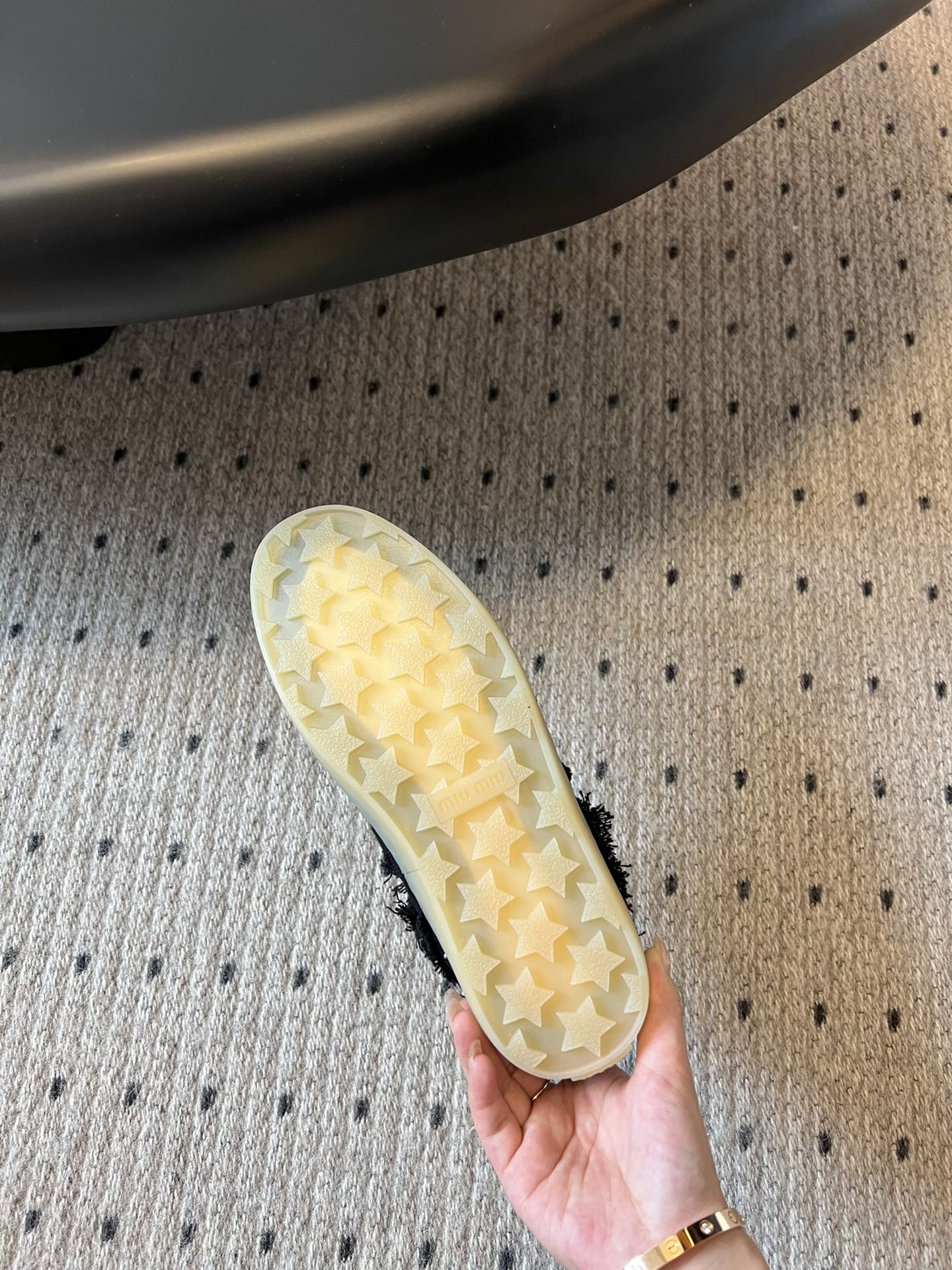 Miu Miu Denim Sneakers, Black